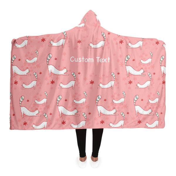 Cozy Cat Customized Hooded Blanket