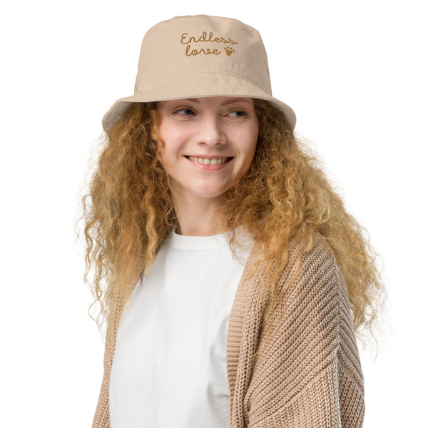 Embroidered Endless Love Organic bucket hat